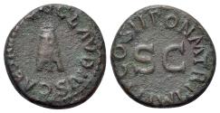 Ancient Coins - Claudius (41-54). Æ Quadrans. Rome, AD 41. Modius. R/ Large S • C