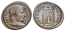 Ancient Coins - Constantine I the Great (AD 306-337). Æ Nummus - Follis. Arles mint. R/ CAMP GATE