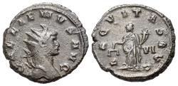 Ancient Coins - Gallienus (AD 253-268) Bl Antoninianus. Rome, 262. R/ AEQUITAS