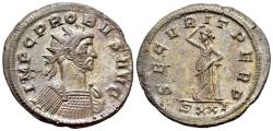 Ancient Coins - Probus (276-282). Radiate. Ticinum, AD 279.  R/ Securitas