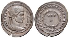 Ancient Coins - Crispus (Caesar, AD 316-326). Æ Follis. Treveri, 323-4.  R/ VOT/ X