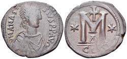 Ancient Coins - Anastasius I (491-518). Æ 40 Nummi - Follis. Constantinople, 498-518.