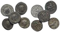Ancient Coins - Lot of 5 Roman Imperial Antoninianii, including Philip I, Trebonianus Gallus and Valerian I