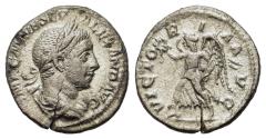 Ancient Coins - Severus Alexander (222-235). AR Denarius. Rome. R/ VICTORY