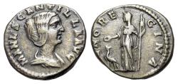 Ancient Coins - Manlia Scantilla (Augusta, AD 193). AR Denarius. Rome mint. Struck under Didius Julianus, 28 March to early June.  Ex NFA (Los Angeles, 1976-1981), paid $ 1950,00