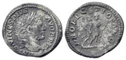 Ancient Coins - Caracalla (AD 198-217) AR Denarius. Rome mint. R/ PROFECTIO AVG Caracalla standing