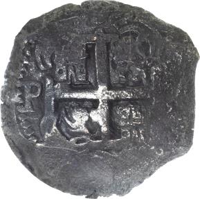 World Coins - Bolivia, Philip V (1700-1746), silver Cob of 8 Reales, 1737 PE, Potosi. In NGC holder graded VF 35 (2775554-004)