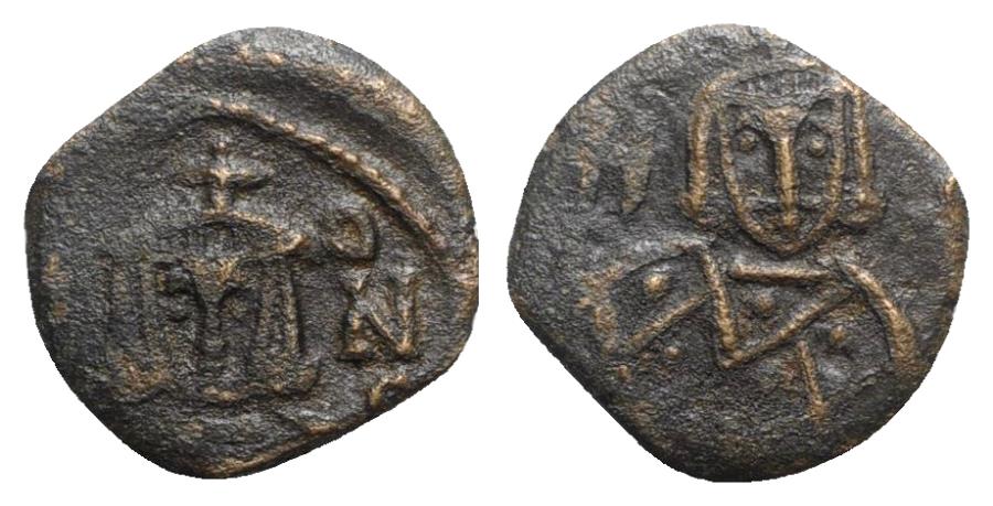 Leo V And Constantine 813 0 Ae 40 Nummi Syracuse Byzantine Coins