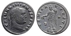 Ancient Coins - Galerius (305-311). Æ Follis - Cyzicus - R/ Genius