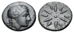 Ancient Coins - Mysia, Gambrion, c. 4th century BC. Æ 16mm R/ 12-rayed star