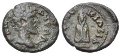Ancient Coins - LYDIA. Nicaea Cilbianorum (Cilbiani Inferiores). Marcus Aurelius (Caesar, 139-161). Æ 19mm. R/ Telesphoros standing facing. RARE