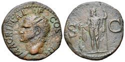 Ancient Coins - Agrippa (died 12 BC). Æ As. Rome, AD 37-41. R/ NEPTUNE