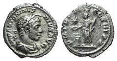 Ancient Coins - Elagabalus (218-222). AR Denarius. Rome, AD 221. R/ EMPEROR