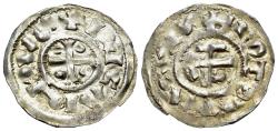 World Coins - France, Dukes of Normandy, Richard I the Fearless (943-996) AR Denier. Rouen mint.