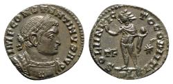 Ancient Coins - Constantine I (307/310-337). Æ Follis. Lugdunum, 315-6. R/ SOL EXTREMELY FINE  Ex trésor de Chitry, exemplaire n 2063