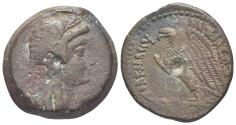 Ancient Coins - Ptolemaic Kings of Egypt. Ptolemy VI Philometor (180-145 BC). AE 25mm. Alexandria, 6th series. R/ EAGLE