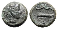 Ancient Coins - Sicily, Selinos, c. 415/2-409 BC. Æ Hexas or Hemilitron