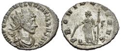 Ancient Coins - Quintillus (AD 270). BI SILVERED Radiate. Rome. R/ PROVIDENTIA
