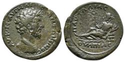 Ancient Coins - Marcus Aurelius (161-180). Thrace, Pautalia. Æ - R/ River-god Strymon