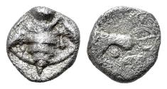 Ancient Coins - Ionia, Ephesos, c. 500-420 BC. AR Tetartemorion. BEE