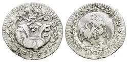 World Coins - Italian States, Stato Pontificio (Papal States). Clement XI (1730-1740) AR Doppio Grossetto. Ferrara mint.