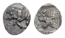 Ancient Coins - Mysia, Kyzikos, c. 450-400 BC. AR Hemiobol