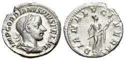 Ancient Coins - Gordian III (AD 238-244). AR Denarius. Rome, AD 240. R/ DIANA LVCIFERA