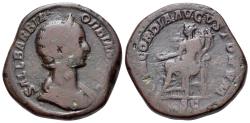 Ancient Coins - Orbiana (Augusta, 225-227). Æ Sestertius. Rome, AD 225.  R/ CONCORDIA