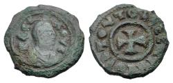 Ancient Coins - AXUM. temp. Ezanas (mid. 340s-circa 380). Æ Lepton. Anonymous 'BACIΛEYC' issue. R/ Cross pattée within annulet
