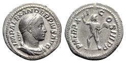 Ancient Coins - Severus Alexander (222-235). AR Denarius - R/ Sol