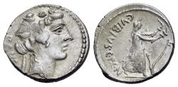 Ancient Coins - ROME REPUBLIC C. Vibius C.f. C.n. Pansa Caetronianus, 48 BC. AR Denarius, Rome mint. R/