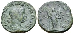 Ancient Coins - Gordian III (AD 238-244). Æ Sestertius. Rome mint. R/ FELICITAS