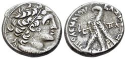 Ancient Coins - PTOLEMAIC KINGS of EGYPT. Cleopatra III & Ptolemy IX Soter II (Lathyros) (116-107 BC). AR Tetradrachm. Alexandreia mint. Dated RY 6 (112/11 BC).
