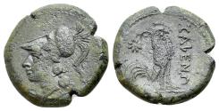 Ancient Coins - ITALY, Campania, Cales, c. 265-240 BC. Æ 19mm (Litra) R/ COCK