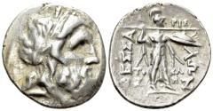 Ancient Coins - Thessaly, Thessalian League, mid – late 1st century BC. AR Stater. Ptolemaios and Aristokles, magistrates. R/ Athena Itonia