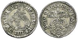 World Coins - Denmark. Christian IV (1588-1648) AR 1 Mark Dansk, 1617. Copenhagen mint.