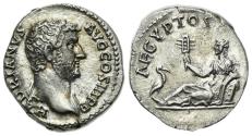 Ancient Coins - Hadrian (117-138). AR Denarius. Rome, c. 134-8. R/ Egypt EXTREMELY FINE