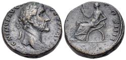 Ancient Coins - Antoninus Pius (AD 138-161). Æ Sestertius. Rome mint, struck 156-157 AD. R/ SECURITAS