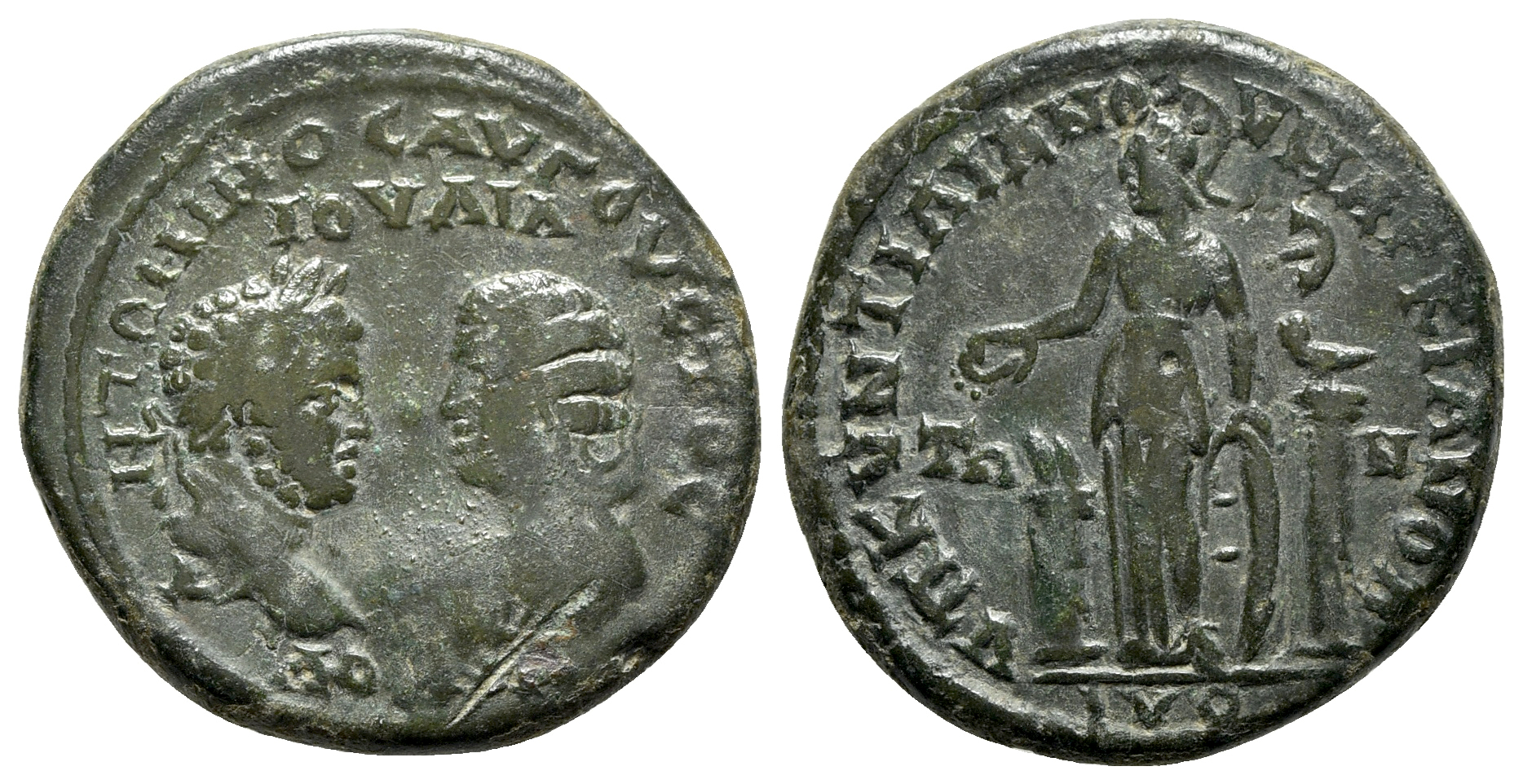 Caracalla With Julia Domna 198 217 Moesia Inferior Marcianopolis Caracalla With Julia Domna 198 217 Moesia Inferior Marcianopolis