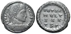 Ancient Coins - Constantine I (307/310-337). Æ Follis. Thessalonica, 318-9. R/ VOT XX/ MVLT/ XXX/