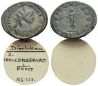 Ancient Coins - Diocletian (AD 284-305). AE Antoninianus. Ticinum mint, struck A.D. 286. R/ JUPITER