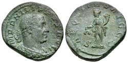 Ancient Coins - Philip I (AD 244-249). Æ Sestertius. Rome mint. R/ AEQUITAS