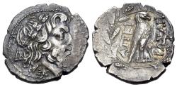 Ancient Coins - EPEIROS, Federal coinage (Epirote Republic). Circa 234/3-168 BC. AR Drachm. Head of Zeus R/ EAGLE