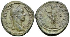 Ancient Coins - Severus Alexander (AD 222-235). Æ Sestertius. Rome, AD 230. R/ SOL