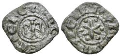 World Coins - Italy, Sicily, Messina. Federico II (1197-1250). BI Denaro, c. AD 1214 EAGLE / STAR