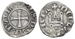 Ancient Coins - Crusaders, Principality of Achaea. Philippe of Taranto (AD 1307-1313). BI Denier. Clarencia.