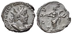Ancient Coins - Victorinus (AD 260-269). Æ Radiate. Colonia Agrippinensis, 269/70. R/ SALUS