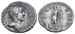 Ancient Coins - Hadrian (AD 117-138). AR Denarius. Rome mint. R/ CLEMENTIA