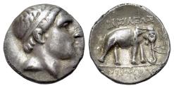 Ancient Coins - Seleukid Empire. Antiochos III 'the Great' (circa 222-187 BC) AR Drachm. R/ ELEPHANT