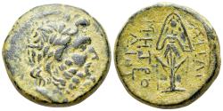Ancient Coins - Phrygia, Apameia, c. 100-50 BC. Æ 23mm. Metro- Diotr-, magistrate. R/ Cult statue of Artemis Anaïtis